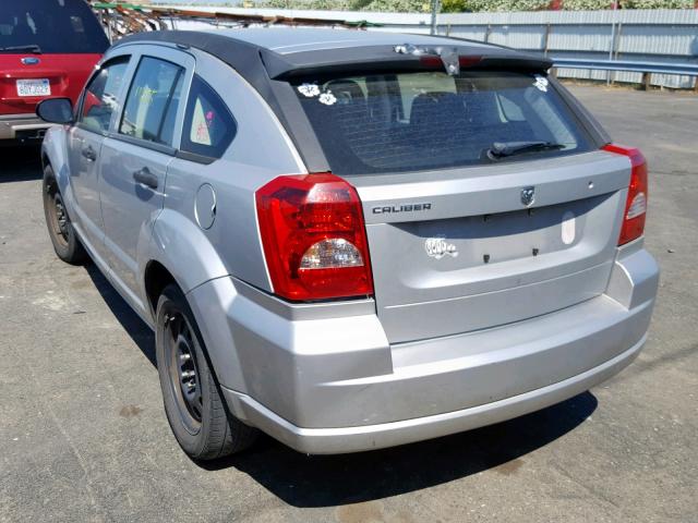 1B3HB28B77D511269 - 2007 DODGE CALIBER SILVER photo 3