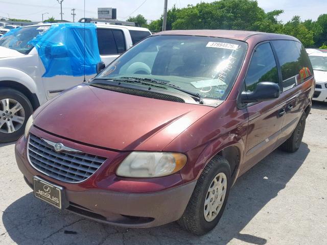 1C8GJ25B91B241948 - 2001 CHRYSLER VOYAGER BURGUNDY photo 2