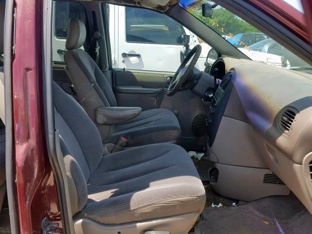 1C8GJ25B91B241948 - 2001 CHRYSLER VOYAGER BURGUNDY photo 5