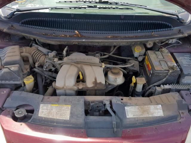 1C8GJ25B91B241948 - 2001 CHRYSLER VOYAGER BURGUNDY photo 7