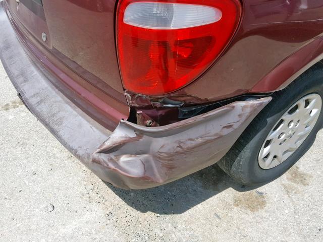 1C8GJ25B91B241948 - 2001 CHRYSLER VOYAGER BURGUNDY photo 9