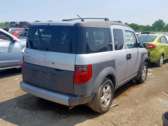 5J6YH28504L025762 - 2004 HONDA ELEMENT EX SILVER photo 4