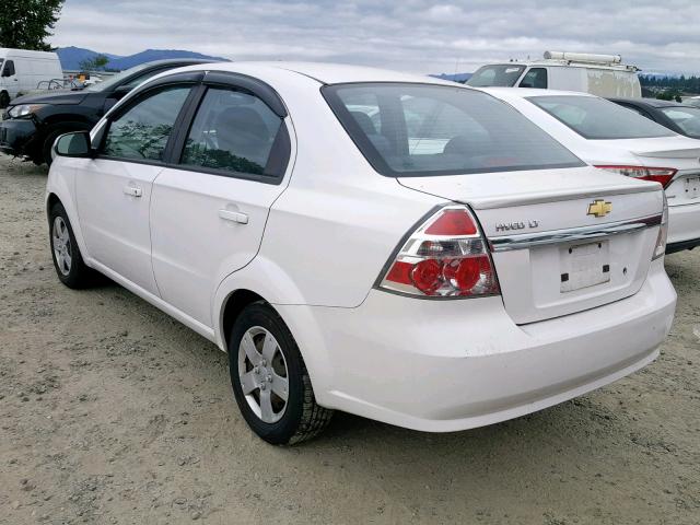 KL1TD5DE3AB088463 - 2010 CHEVROLET AVEO LS WHITE photo 3