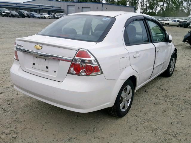 KL1TD5DE3AB088463 - 2010 CHEVROLET AVEO LS WHITE photo 4