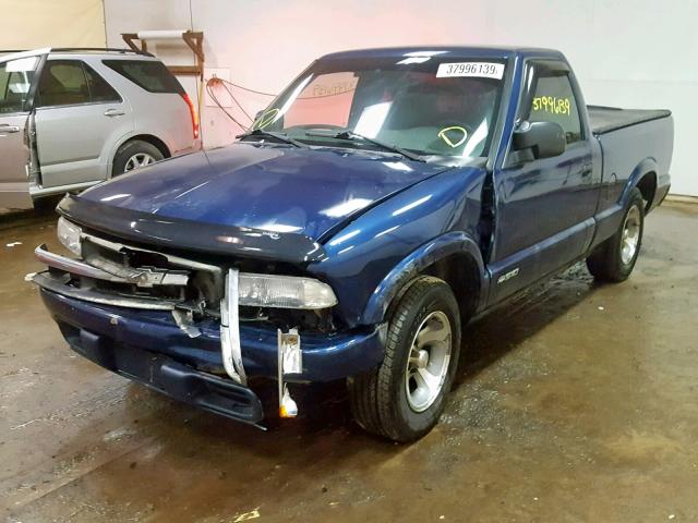 1GCCS14581K141133 - 2001 CHEVROLET S TRUCK S1 BLUE photo 2