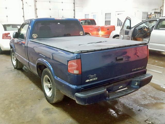 1GCCS14581K141133 - 2001 CHEVROLET S TRUCK S1 BLUE photo 3