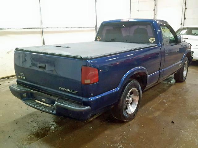 1GCCS14581K141133 - 2001 CHEVROLET S TRUCK S1 BLUE photo 4