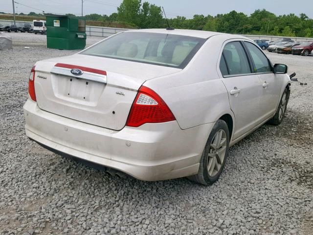 3FAHP0JA8CR179565 - 2012 FORD FUSION SEL WHITE photo 4