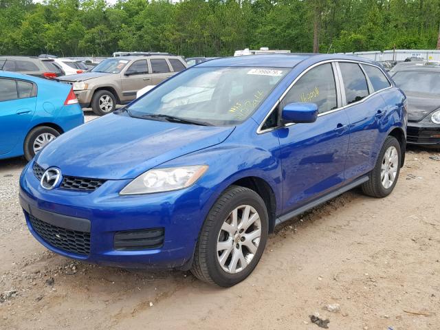 JM3ER293870155725 - 2007 MAZDA CX-7 BLUE photo 2