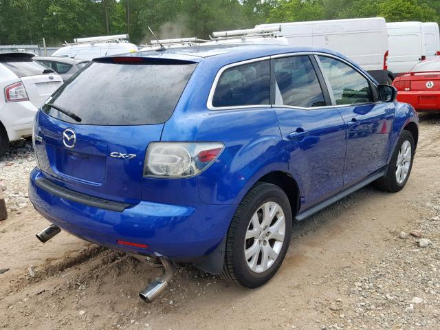 JM3ER293870155725 - 2007 MAZDA CX-7 BLUE photo 4