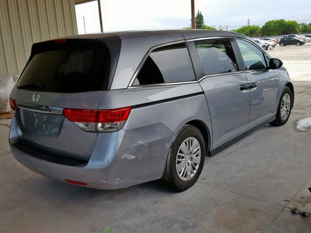 5FNRL5H29GB098202 - 2016 HONDA ODYSSEY LX GRAY photo 4