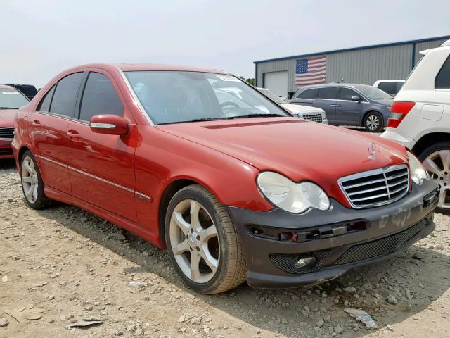 WDBRF52H37F929451 - 2007 MERCEDES-BENZ C 230 RED photo 1