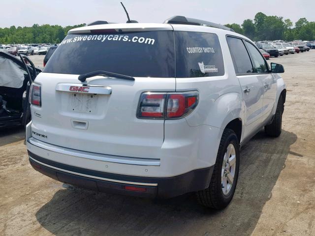 1GKKRPKD2GJ160879 - 2016 GMC ACADIA SLE WHITE photo 4