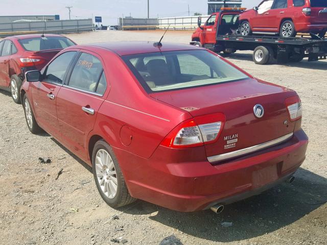 3MEHM08168R608930 - 2008 MERCURY MILAN PREM RED photo 3