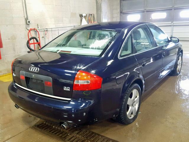 WAULT64B83N026935 - 2003 AUDI A6 3.0 QUA BLUE photo 4