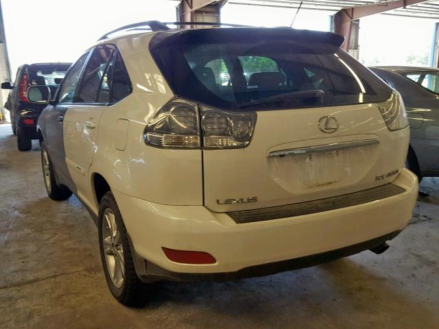 JTJHW31U272015731 - 2007 LEXUS RX 400H WHITE photo 3