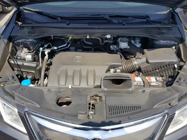 5J8TB3H3XFL015511 - 2015 ACURA RDX GRAY photo 7