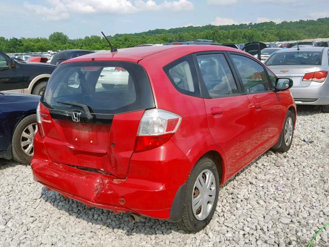 JHMGE88279S007452 - 2009 HONDA FIT RED photo 4