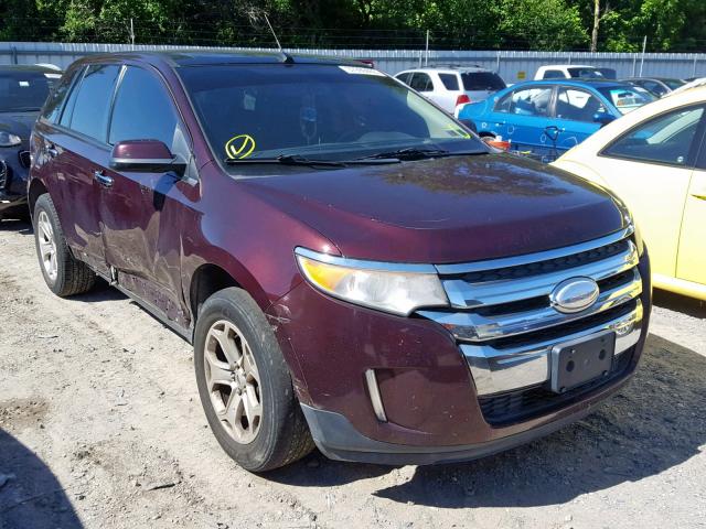 2FMDK4JC9BBB31436 - 2011 FORD EDGE SEL BURGUNDY photo 1