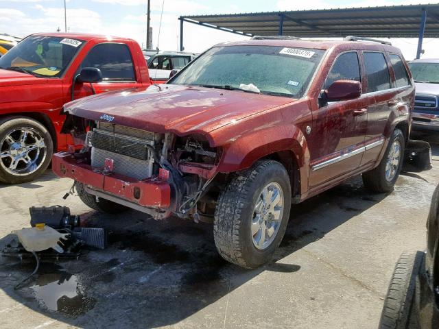 1J8HR58278C245585 - 2008 JEEP GRAND CHER MAROON photo 2