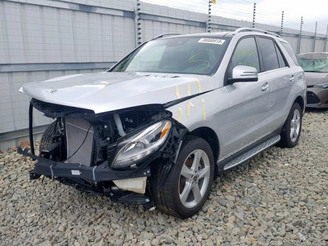 4JGDA5HB3JB111872 - 2018 MERCEDES-BENZ GLE 350 4M SILVER photo 2