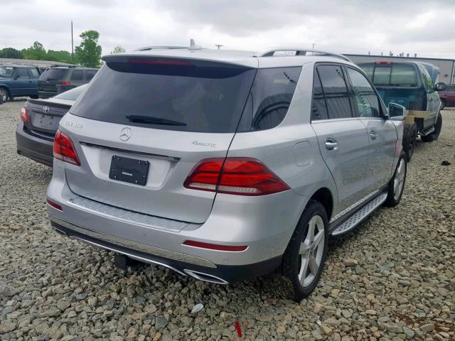 4JGDA5HB3JB111872 - 2018 MERCEDES-BENZ GLE 350 4M SILVER photo 4