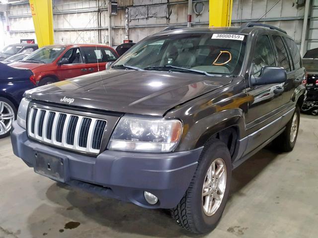 1J4GW48N24C378906 - 2004 JEEP GRAND CHER GRAY photo 2