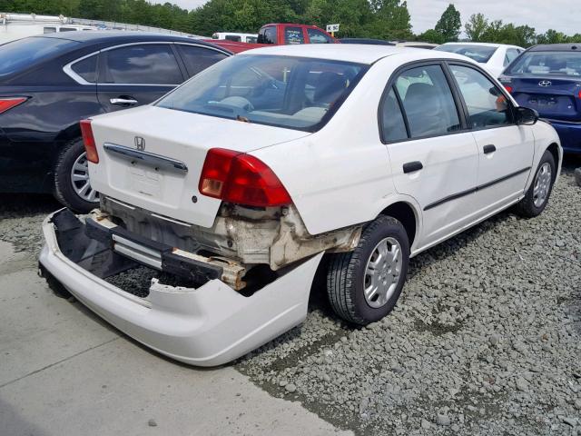 1HGES15281L071240 - 2001 HONDA CIVIC DX WHITE photo 4