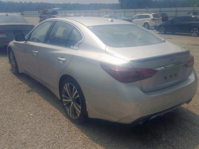 JN1EV7AP8KM510641 - 2019 INFINITI Q50 LUXE SILVER photo 3