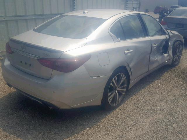 JN1EV7AP8KM510641 - 2019 INFINITI Q50 LUXE SILVER photo 4