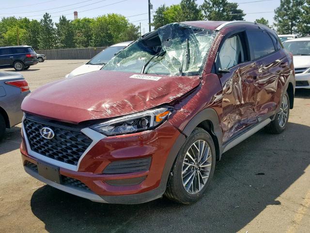 KM8J3CAL1KU919227 - 2019 HYUNDAI TUCSON LIM MAROON photo 2