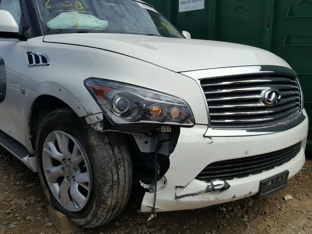 JN8AZ2NE1E9067420 - 2014 INFINITI QX80 WHITE photo 9