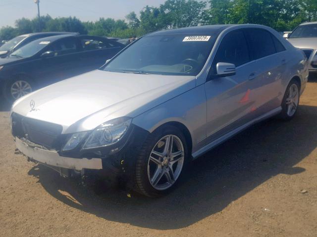 WDDHF9AB7BA405345 - 2011 MERCEDES-BENZ E 550 4MAT SILVER photo 2