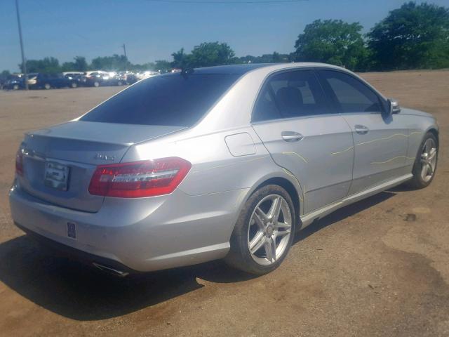 WDDHF9AB7BA405345 - 2011 MERCEDES-BENZ E 550 4MAT SILVER photo 4