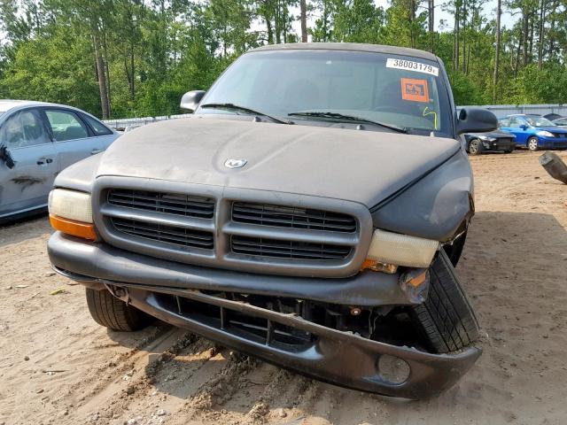 1B7FL26X5YS681208 - 2000 DODGE DAKOTA BLACK photo 9