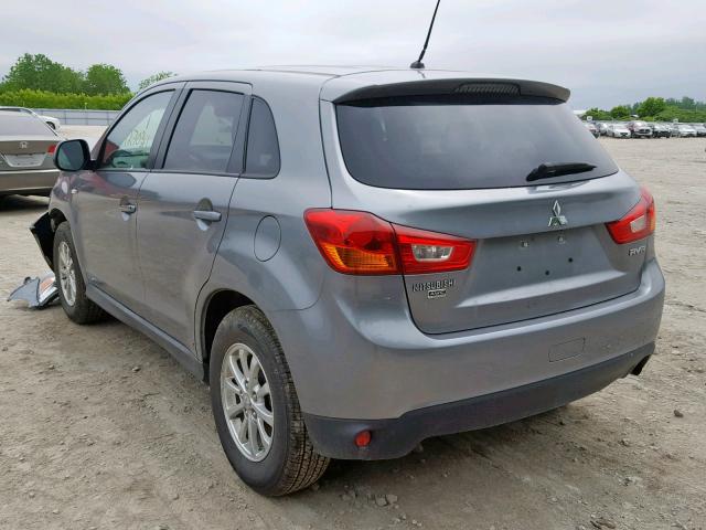 4A4AJ3AU3EE607257 - 2014 MITSUBISHI RVR SE GRAY photo 3