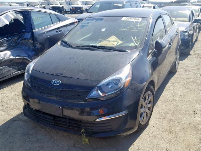 KNADM4A34H6027536 - 2017 KIA RIO LX BLACK photo 2