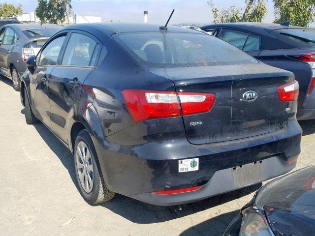 KNADM4A34H6027536 - 2017 KIA RIO LX BLACK photo 3