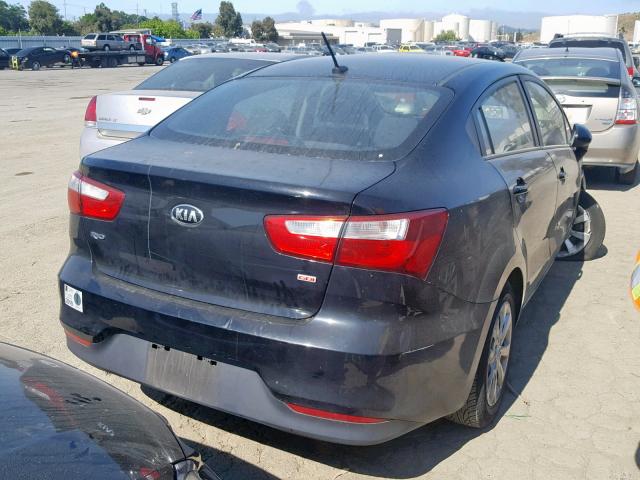 KNADM4A34H6027536 - 2017 KIA RIO LX BLACK photo 4