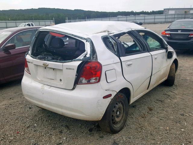 KL1TD66676B646852 - 2006 CHEVROLET AVEO BASE Ақ фото 4