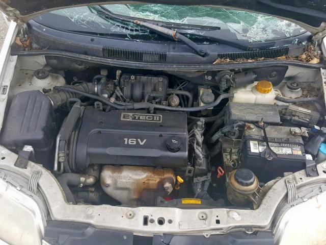 KL1TD66676B646852 - 2006 CHEVROLET AVEO BASE Ақ фото 7