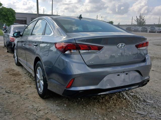 5NPE24AF1KH729091 - 2019 HYUNDAI SONATA SE GRAY photo 3