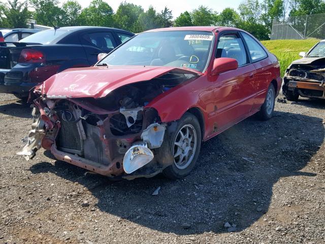 1HGEJ7125XL033887 - 1999 HONDA CIVIC HX RED photo 2