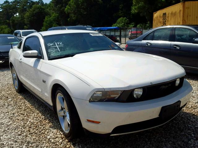 1ZVBP8CH4A5155964 - 2010 FORD MUSTANG GT WHITE photo 1