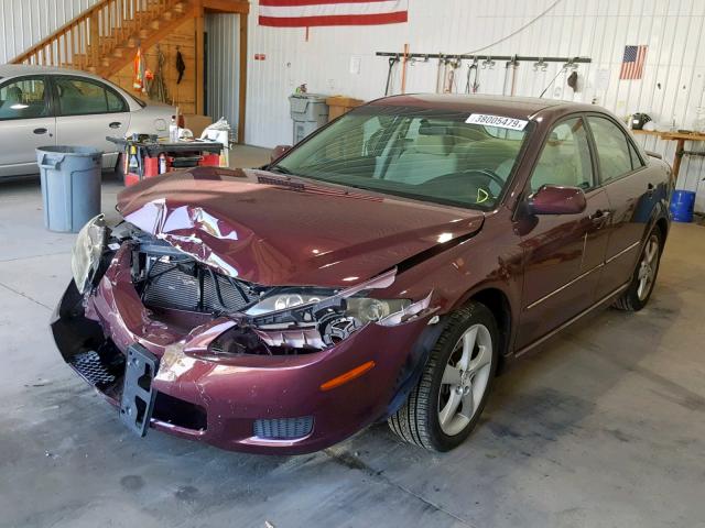 1YVHP80D475M35594 - 2007 MAZDA 6 S BURGUNDY photo 2