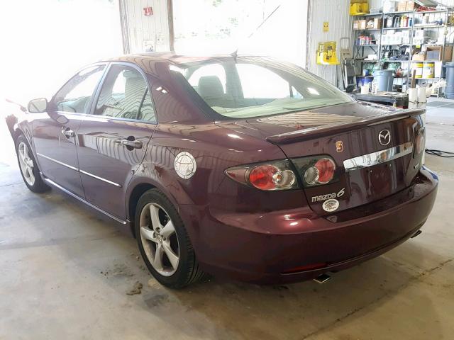 1YVHP80D475M35594 - 2007 MAZDA 6 S BURGUNDY photo 3