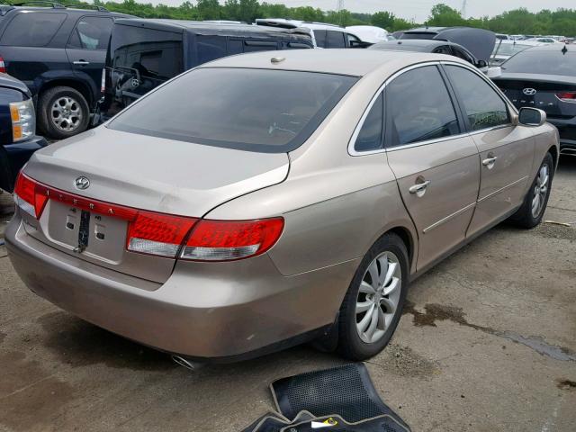 KMHFC46D47A180778 - 2007 HYUNDAI AZERA GLS GOLD photo 4