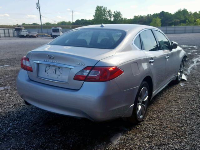 JN1BY1AR9BM376358 - 2011 INFINITI M37 X SILVER photo 4