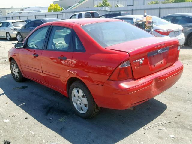 1FAFP34N17W292901 - 2007 FORD FOCUS ZX4 RED photo 3