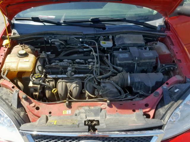 1FAFP34N17W292901 - 2007 FORD FOCUS ZX4 RED photo 7